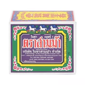 Чай листовой торговой марки «Три лошади» №1 размер 80 г. 80 g.