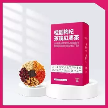 Чай Longan Wolfberry Rose Red Date Tea Тетя Тетя послала подруге Заваривание чая Богини 150G (15g 10 packs) box