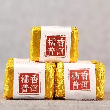 Чай маленький Туоча клейкий маленький квадратный кирпичик 500г Пуэр спелый чай