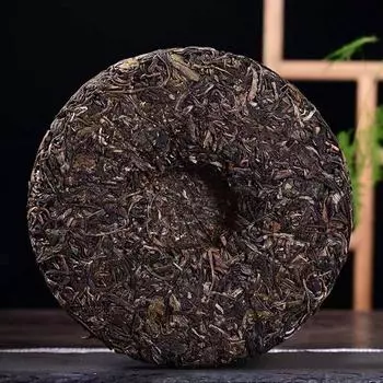 Чай Пуэр 357 грамм мякоти Мэнхайского дерева, семь семян, чай, лепешка, коричневая бумажная подарочная коробка 357