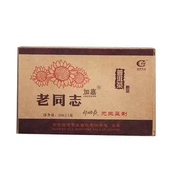 Чай Пуэр Хайвань Цзяцзя Шу Пуэр 2006 года, 250 г, старый товарищ, спелый чайный кирпичик 250g