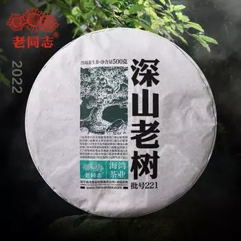Чай Пуэр Хайвань Шен Пуэр 2022 партия 221 Шэнь Шань Лао Шу Отдаленная гора, старое дерево Премиальный сырой чай 500г