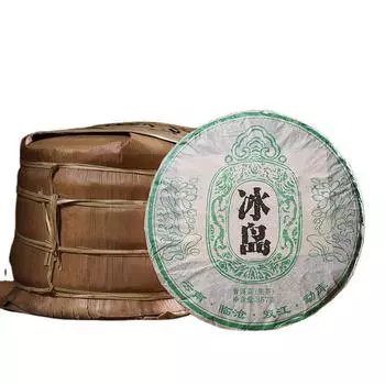 Чай пуэр, лепешка, исландский чай с древних деревьев Мэнхай, 2012 год, чай пуэр, 357 г, необработанный чай