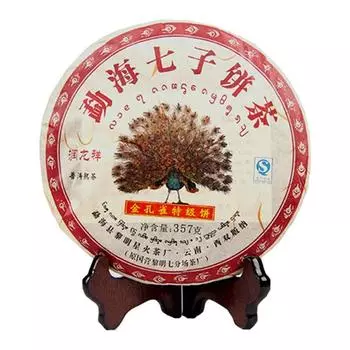 Чай Пуэр Мэнхай ручной работы 2011 года Шу Пуэр Спелый Пуэр с золотыми бутонами 375г 357g