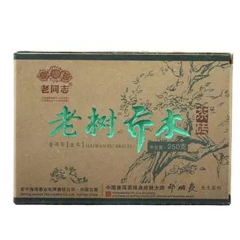 Чай пуэр Old Comrade Raw Lao Shu Qiao Mu Haiwan Sheng 2011 года 250г 250g