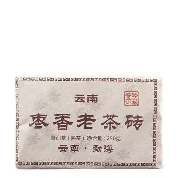 Чай Пуэр Спелый чай Кирпичный чай Финиковый ароматный кирпичный крупнолистовой старый чай Чай