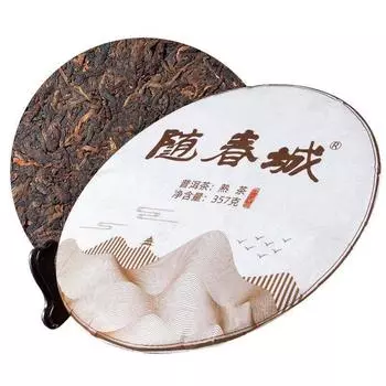 Чай Пуэр Спелый Чай выдержанный с ароматом выдержки Пирожное Пуэр Мэнхай Цизи 357г