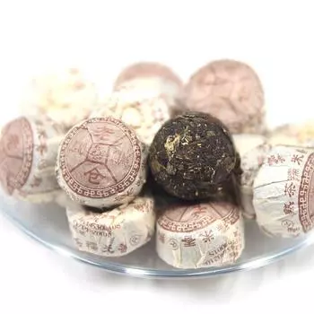 Чай Пуэр Туоча с ароматом клейкого риса Laocang 2015 г., мини спелый пуэр, 100г