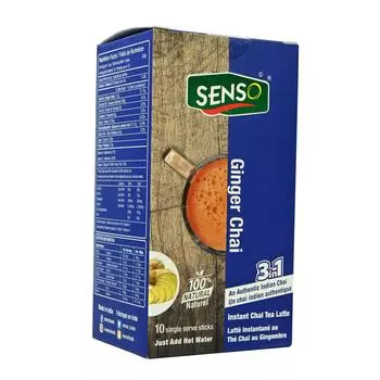 Чай с Имбирем 3 в 1 (10 стиков, 14 г), Ginger Chai 10 sticks 3 in 1, Senso