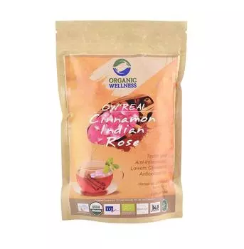 Чай с Корицей и Индийской розой (100 г), Cinnamon Indian Rose Tea, Organic Wellness