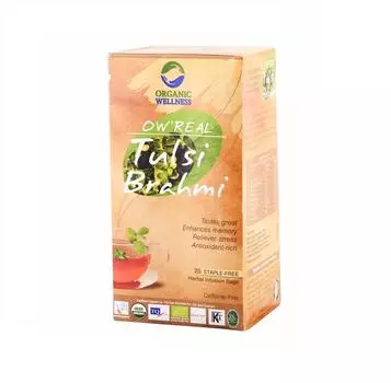 Чай с Тулси и Брахми (25 пак, 1.55 г), Real Tulsi Brahmi Tea, Organic Wellness