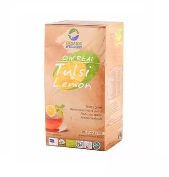Чай с Тулси и Лимоном (25 пак, 1.55 г), Tulsi Lemon Tea, Organic Wellness
