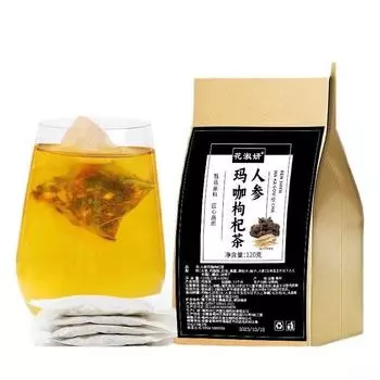 Чай с женьшенем и макой, годжи, 120 г - травяной чай Eight Treasures Tea для мужчин