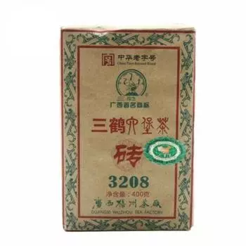 Чай Sanhe Liu Pao 2023 Three Cranes 3208 Golden Flower Dark Tea Китайский чай 400г