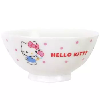 Чай Sanrio 11 x Персонажи для посудомоечной машины для микроволновой печи Сладости Сделано в Японии 335101 Миска Hello Kitty , 5,5 см, безопасная, безопасная и с точками,