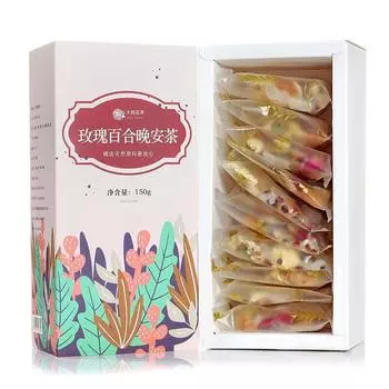 Чай «Спокойной ночи» с розой и лилией Комбинация финиковой пальмы и хризантемы Чай для сна Цветочный чай