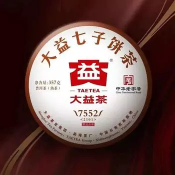 Чай TAETEA Select 7552 Спелый Пуэр 2021 Юньнань Мэнхай Дайи Спелый Шу Пуэр 357г
