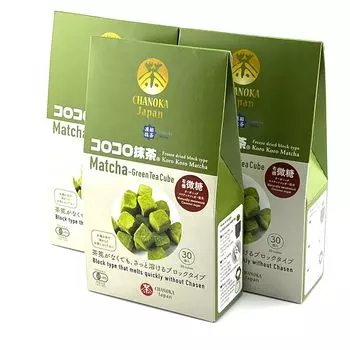 Чай Takada Chaen Kooka CoroCoro Matcha Мелкие кусочки сахара x 3 коробки Набор Настоящий Uji Matcha, выращенный в стране, органически выращенный органический кокосовый сахар