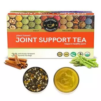 Чай Teacurry для поддержки суставов - (30 чайных пакетиков, упаковка на 1 месяц) - Лучший чай для здоровья суставов | БЕЗ КОФЕИНА | Аюрведический травяной чай