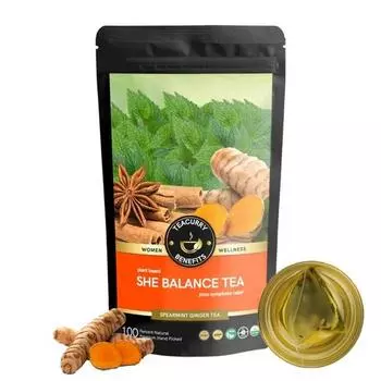 Чай TEACURRY PCOS PCOD (Упаковка на 1 месяц, 100 грамм) - Помогает поддерживать гормональный фон и контролировать вес — полностью натуральные ингредиенты