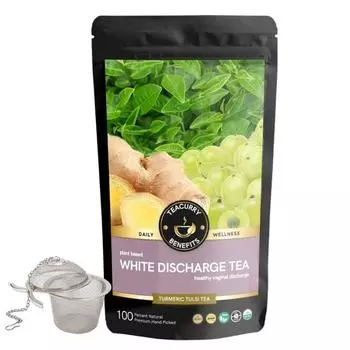 Чай TEACURRY White Discharge (100 грамм + заварник) - Помогает при белых выделениях, зуде, жжении