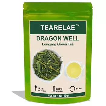 Чай TEARELAE Лунцзин 2023 Зеленый чай Dragon Well с насыщенным бобовым ароматом 113г