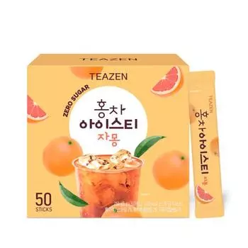 Чай Teazen Black Tea Iced Tea со вкусом грейпфрута, 50 палочек, Корейский комбуча