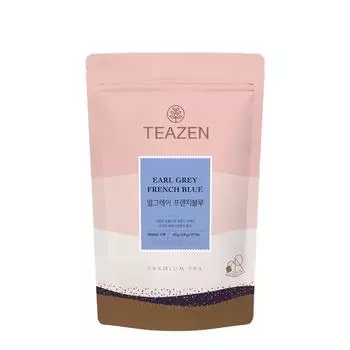 Чай Teazen Earl Gray French Blue 25 пакетиков (треугольный чайный пакетик), Корейский Комбуча