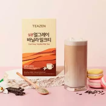 Чай Teazen Earl Gray Vanilla Milk Tea 20 стиков, Корейский комбуча