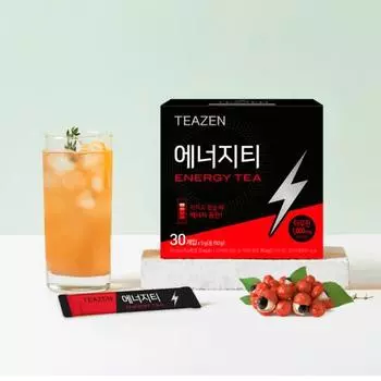 Чай Teazen Energy Tea 30 стиков, большая упаковка, Корейский комбуча