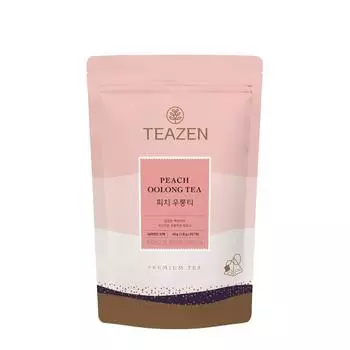 Чай Teazen Peach Oolong 25 пакетиков (треугольный чайный пакетик), Корейский Комбуча