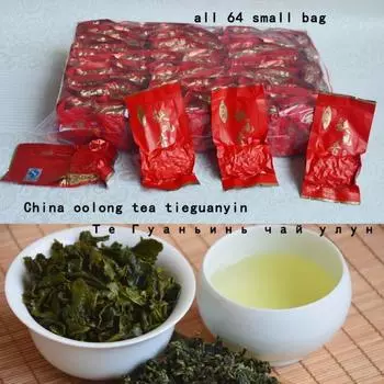 Чай TieGuanYin Ароматный Улун Чай для здоровья Anxi Tieguanyin Чай 64 пакетика 500г