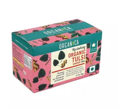 Чай Тулси с Имбирем (25 пак), Organic Tulsi Ginger Tea, Organica