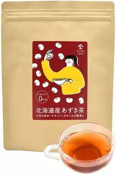 Чай Uji Azuki Hokkaido в пакетиках 150 г x 30, отечественного производства, полезный для здоровья, без кофеина [Kyoto Yamasan] (5г пакеты) Чай без добавок, без кофеина,