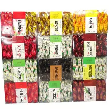 Чай Улун Китай Тегуаньинь Да Хун Пао Би Ло Чунь Зеленый чай Сяо Чжун Черный чай Цзинь Цзюнь Мэй