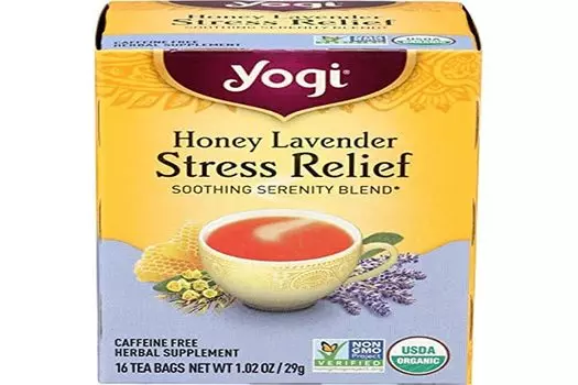 Чай Yogi Teas Golden Temple Tea Co Чай для снятия стресса Медовый Медовый Лаванда 16 чайных пакетиков / Лаванда,