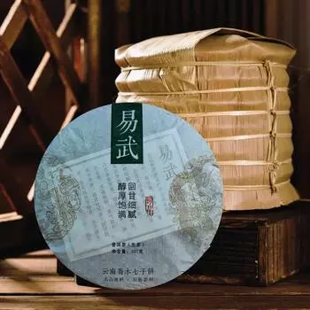 Чай Yunnan Jiao Mu Yiwu Pure Material Seven Cake Tea Pu er Raw Tea 357g/12.59oz