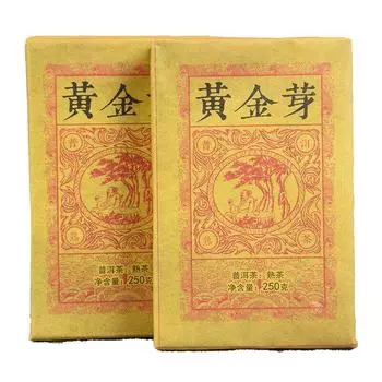 Чай Yunnan Pu er Ripe Golden Bud Ripe Tea Brick 250г