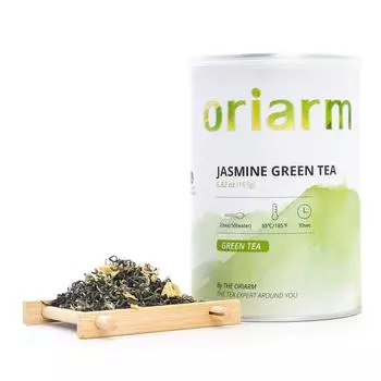 Чай зеленый китайский Би Тан Пяо Сюэ с жасмином 1 сорт банка 165г 165g