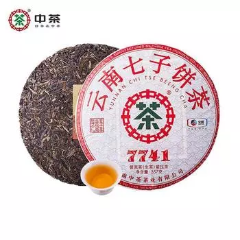 Чай Zhong Cha 7741 Yunnan Qi Zi Cha Chi Tse Beeng Cha Puer ChaCake 357г