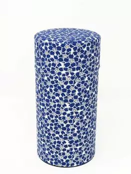 Чайная банка Kitsusako Yuzen из бумаги с рисунком в виде цветущей вишни, чайный лист, контейнер для хранения чая, чая, Киото, [предотвращает порчу] / caddy, can,