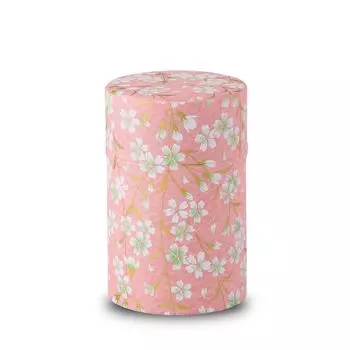 Чайная банка Noren, банка для чая, 100 г, бумажная банка для чая Kyozakura, сделано в Японии, стальная банка Yuzen Washi с внутренней крышкой, герметичный контейнер для хранения