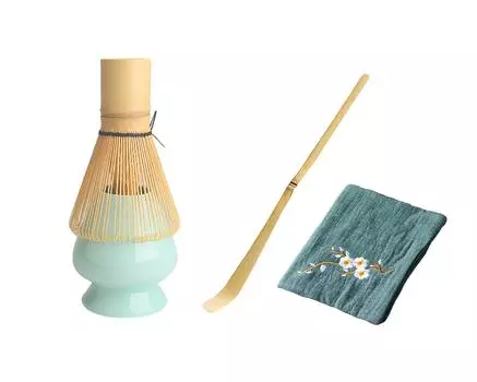 Чайная церемония 100 Часен Чай Чайная утварь Венчик для матча Матча Набор из 4 предметов Чайные полотенца, Часен, Часен, Подставки, Подставка, Выпрямление, Совок, Ткань,