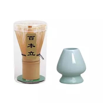 Чайная церемония 100 видов чая Чай Венчик для чая Матча Чайная церемония Набор синих принадлежностей, подставки, Часен, Часен, Венчик, Церемония, Бамбук, Часен,