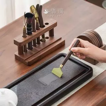 Чайная церемония с грецким орехом, набор для шести джентльменов, чайный сервиз кунг-фу, принадлежности, аксессуары для домашнего чайного стола, инструменты для приготовления чая Storage Rack