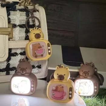 Чайная чашка Душ Капибара светящийся брелок ТВ стиль милый брелок в виде животного унисекс Style 4