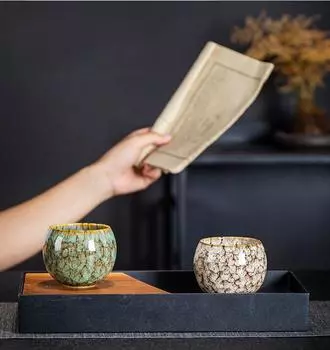 Чайная чашка Five Elements, керамическая кружка Jianzhan-Chinese Master Cup, чайная чашка, чайный сервиз Kung Fu, чайный сервиз, подарок для дома Five-element cup