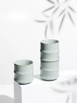 Чайная чашка, керамическая глазурь с трещинами, однотонный праздничный подарочный набор для пары, ручная работа, новый китайский ретро-персональный домашний декор для рабочего стола