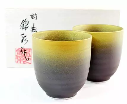 Чайная чашка Paulownia Box Традиционное ремесло Изделия из керамики Arita Керамический мастер Fujii Nishikisa Kiln Kinpai Чайная чашка Пара Набор Подарки Подарки Сувениры