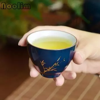 Чайная чашка ручной работы Индиго, домашняя личная мастерская чашка, ручная роспись, посуда для напитков, 60 мл